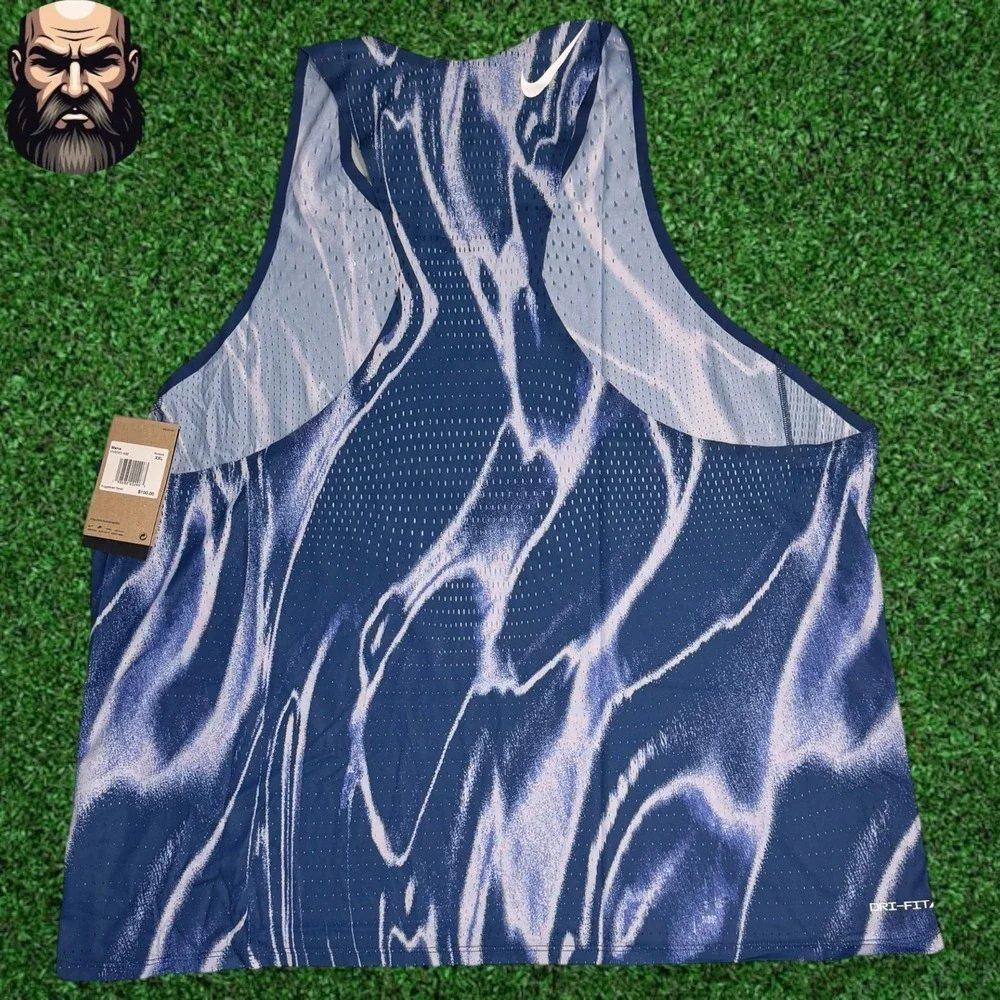 Nike AeroSwift Dri-FIT ADV Running Singlet Coastal Blue HV2643-492 Mens Size 2XL